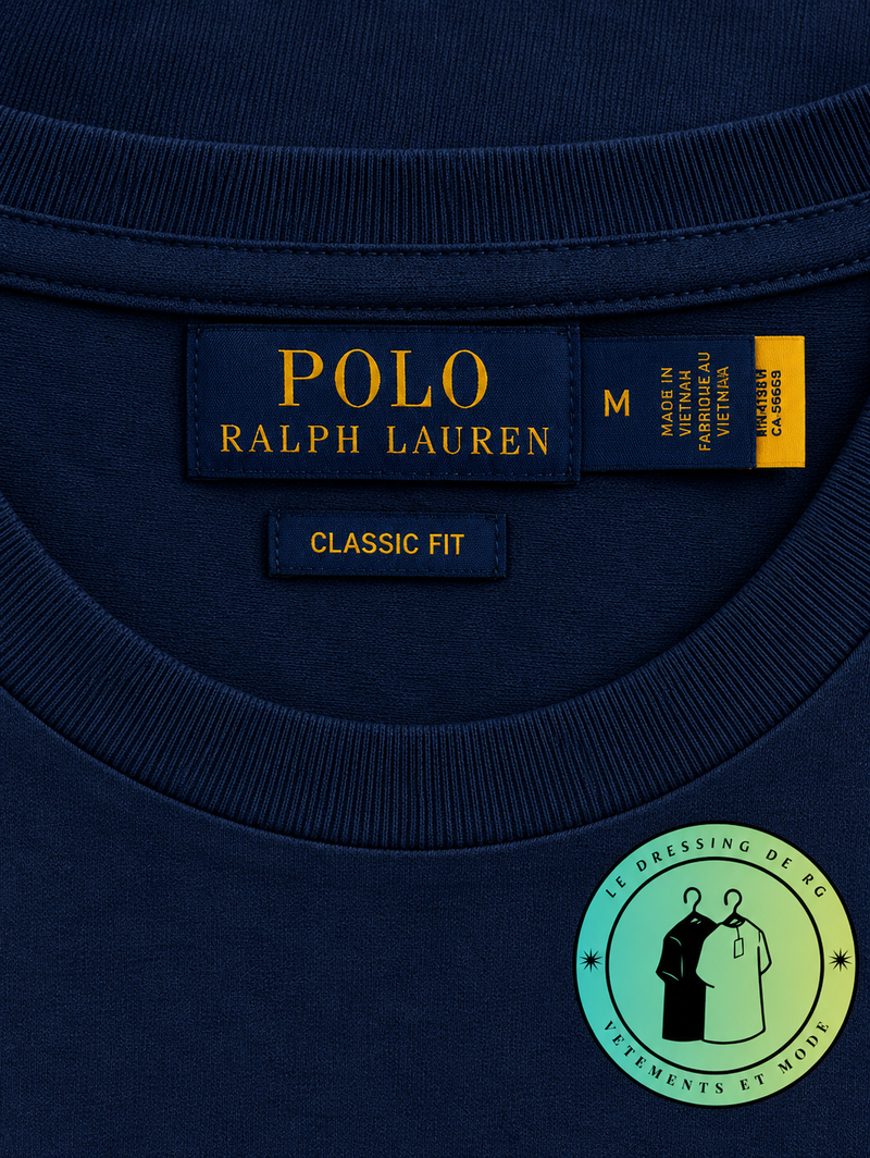 T-shirt Polo Ralph Lauren Classic Fit Logo Bleu Marine - Newport Navy