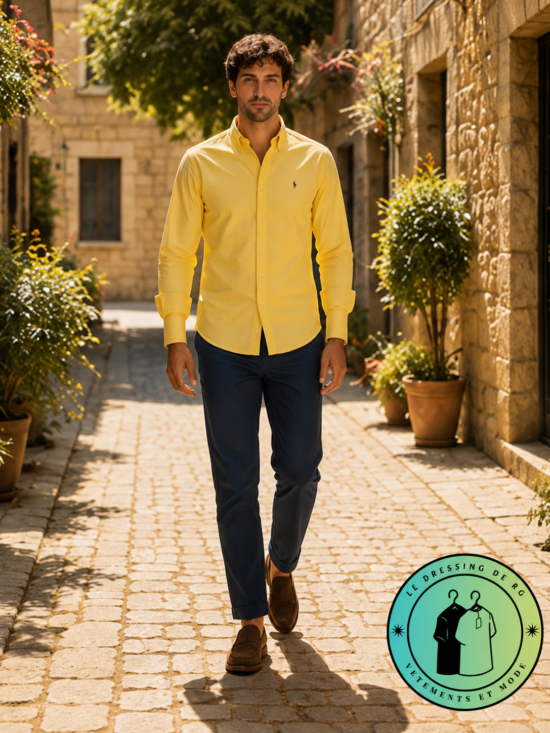 Chemise Oxford Slim Fit Jaune