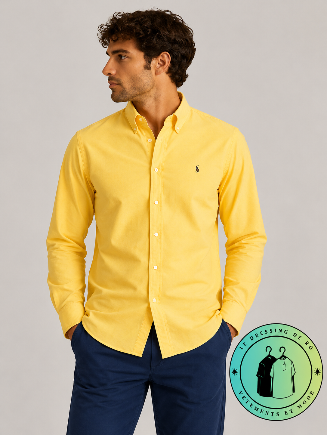 Chemise Oxford Slim Fit Jaune