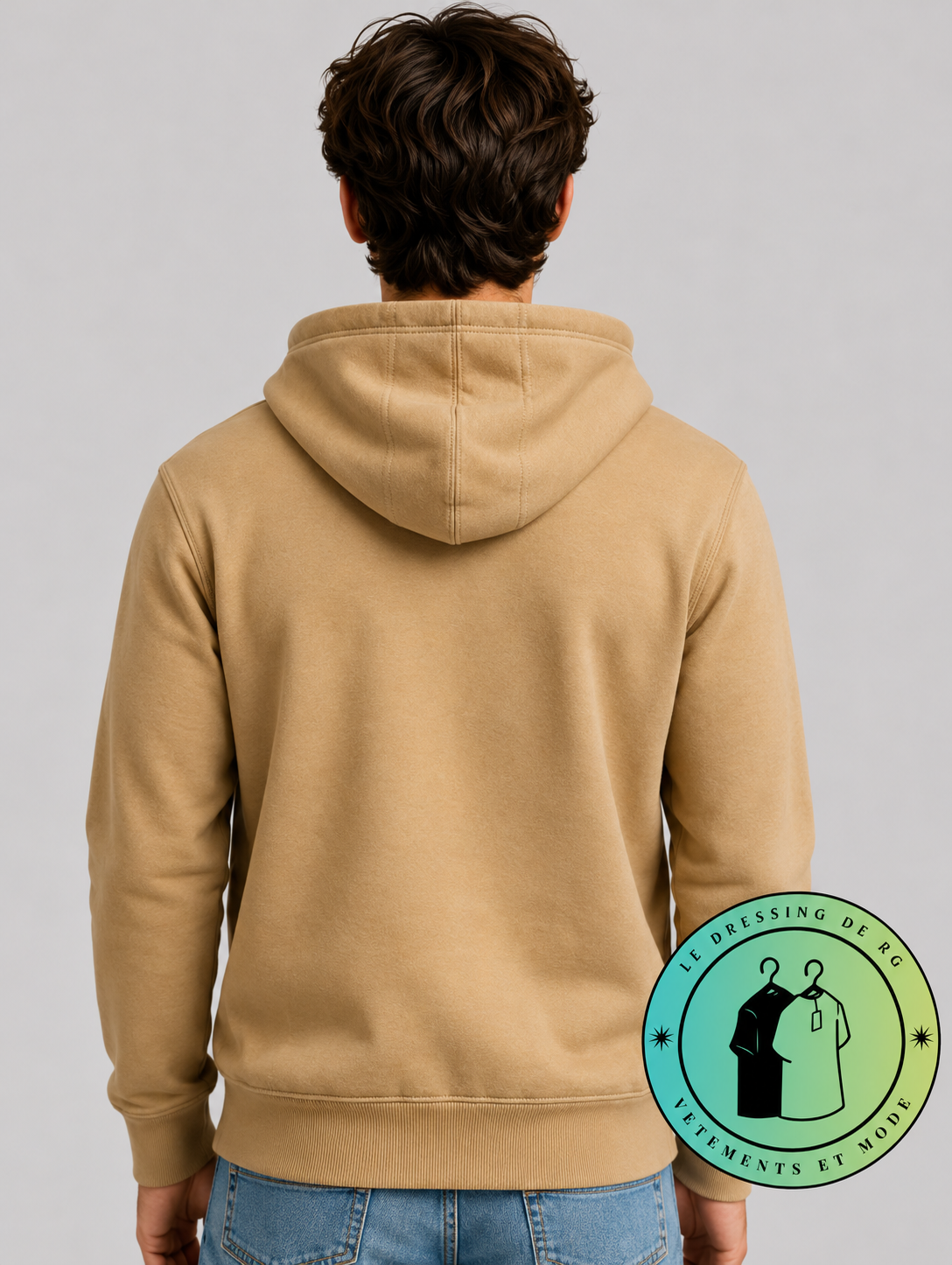 Polo Ralph Lauren  Sweat à capuche zippé en maille double Marron Clair