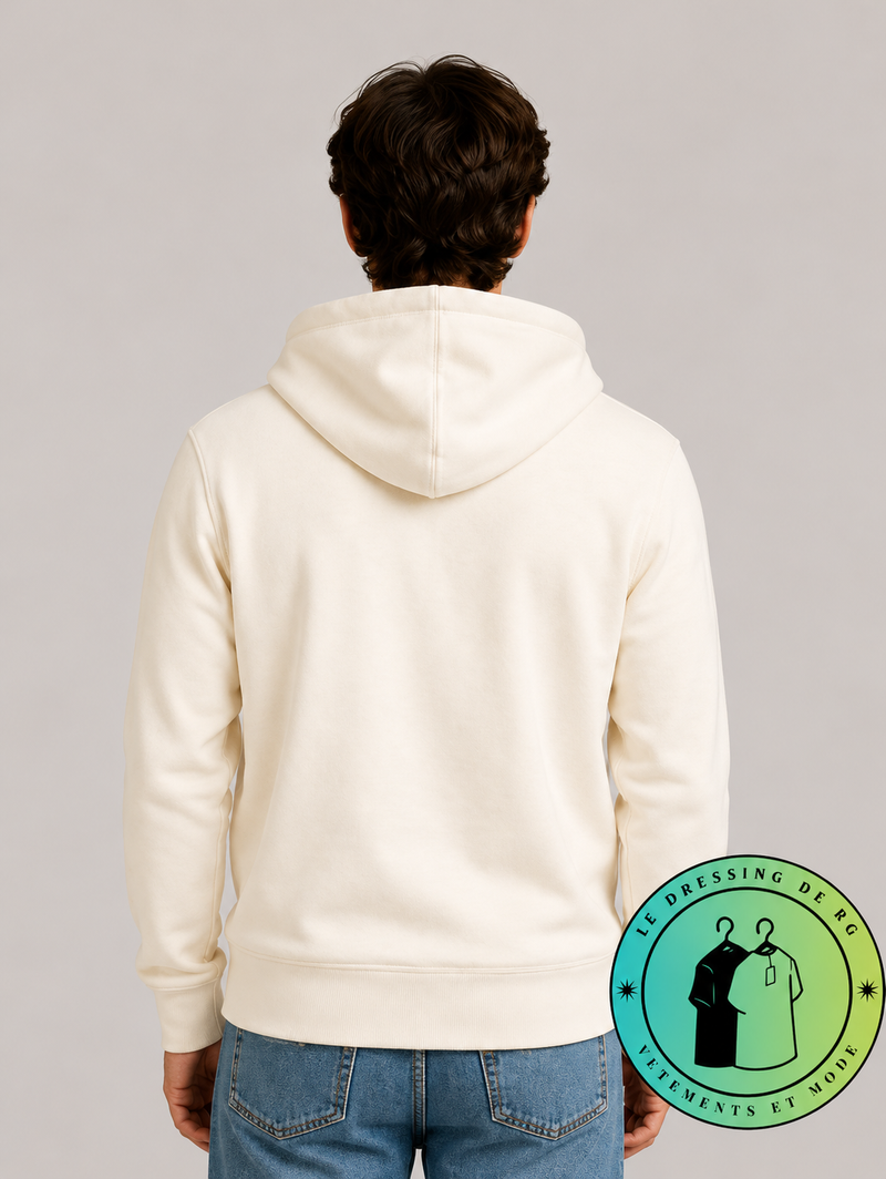 Polo Ralph Lauren   Sweat à capuche zippé en maille double Crème