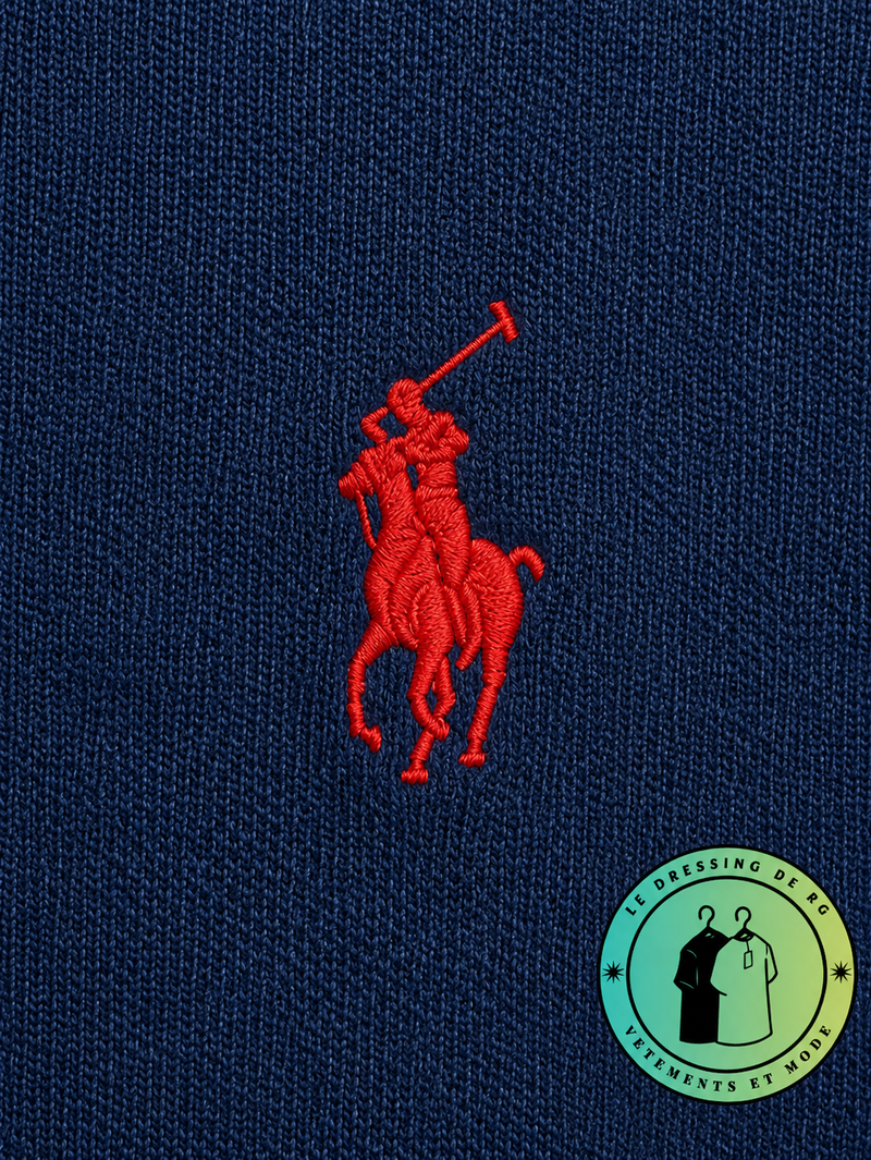 Polo Ralph Lauren   Sweat à capuche zippé en maille double Bleu Marine