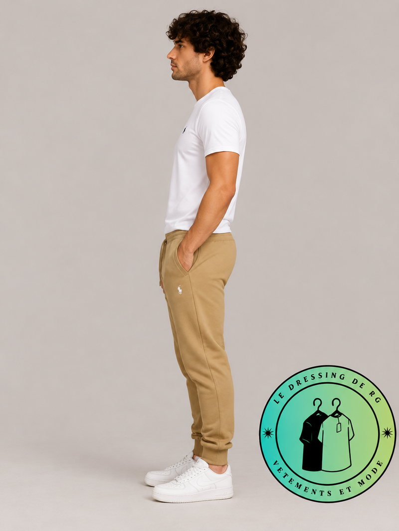 Polo Ralph Lauren   Pantalon de jogging en maille double Marron Clair