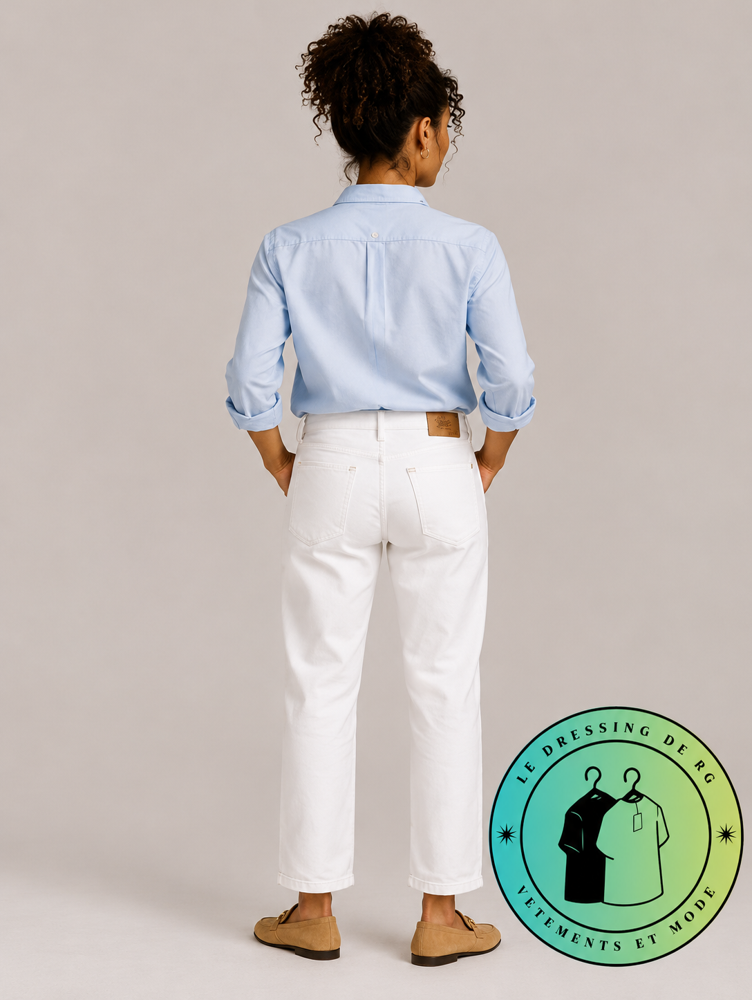 Polo Ralph Lauren   Pantalon Jean Crème