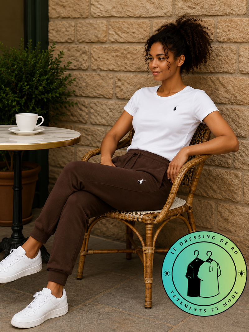 Polo Ralph Lauren   Pantalon de jogging en maille double Marron Foncé