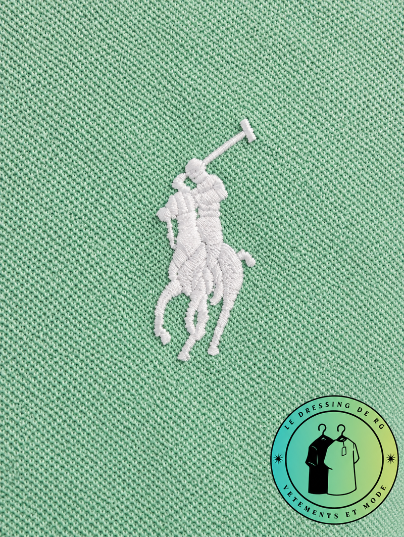 Polo en jacquard piqué Vert Menthe