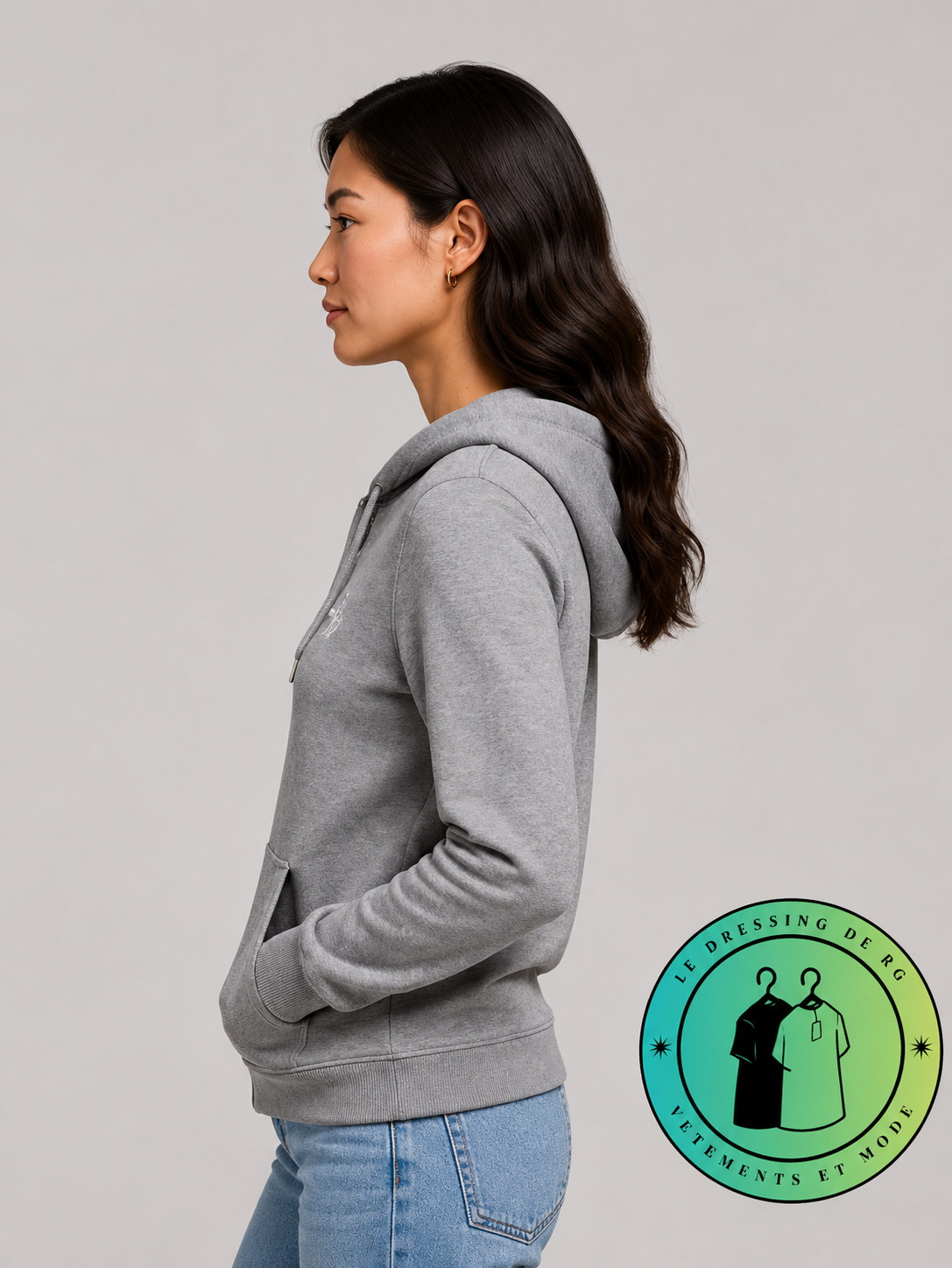 Polo Ralph Lauren   Sweat à capuche zippé en maille double Gris