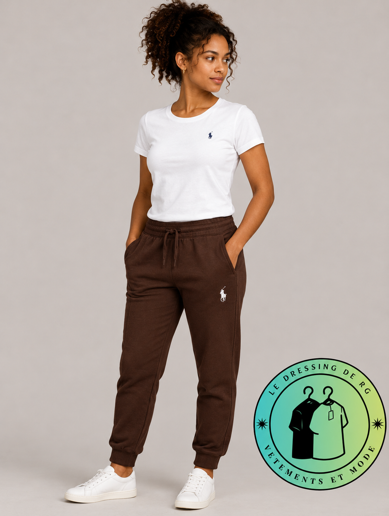 Polo Ralph Lauren   Pantalon de jogging en maille double Marron Foncé