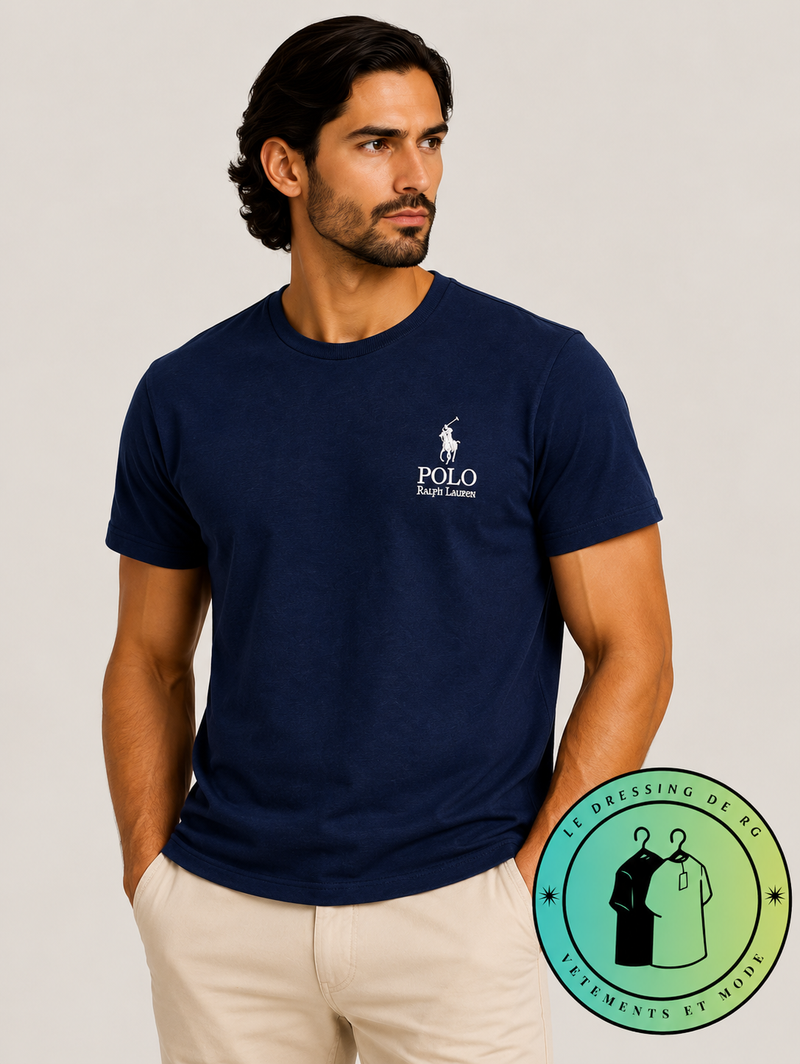 T-shirt Polo Ralph Lauren Classic Fit Logo Bleu Marine - Newport Navy