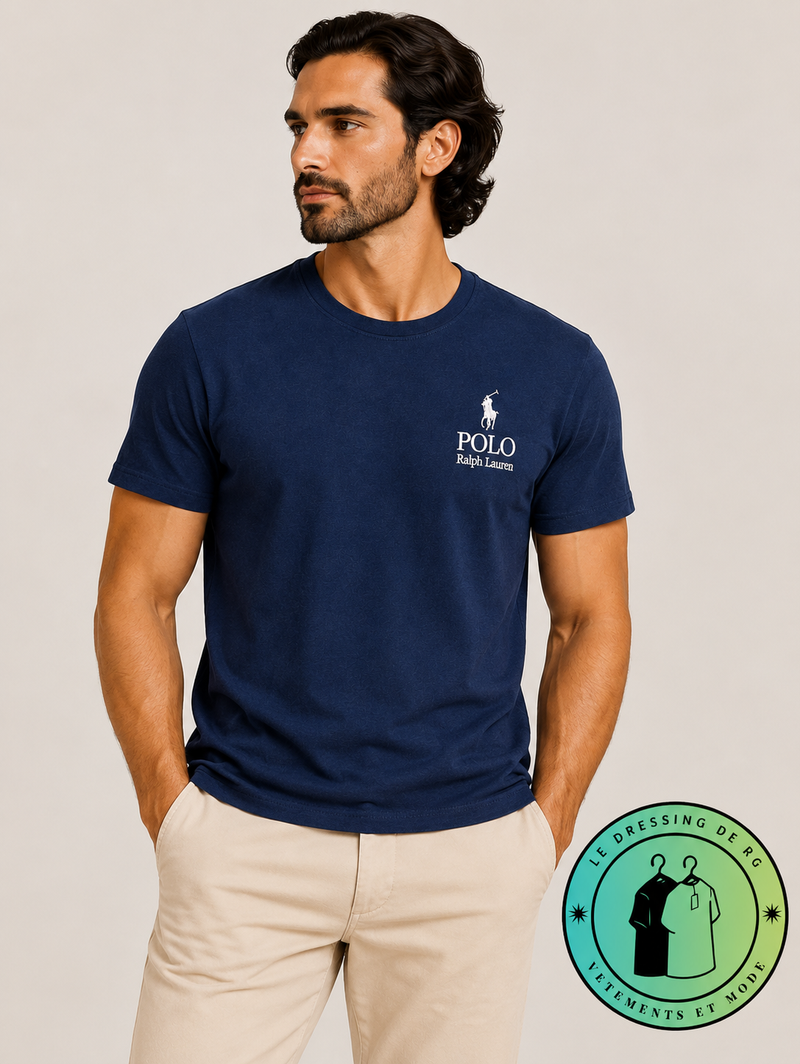 T-shirt Polo Ralph Lauren Classic Fit Logo Bleu Marine - Newport Navy