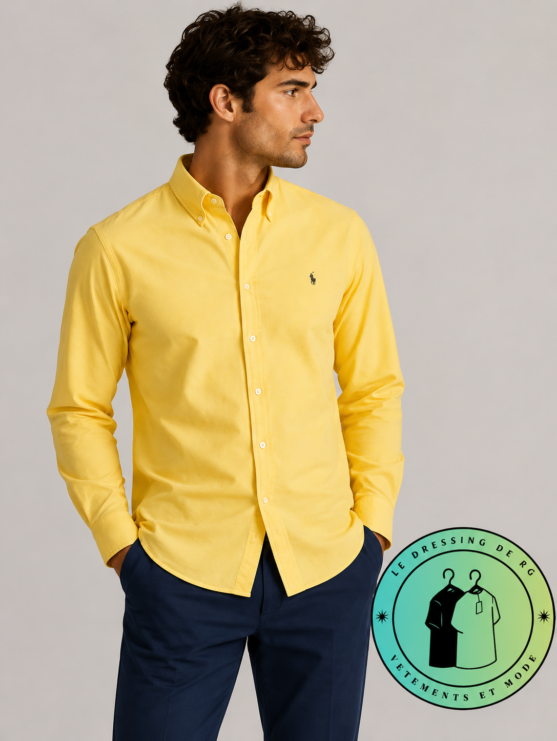 Chemise Oxford Slim Fit Jaune