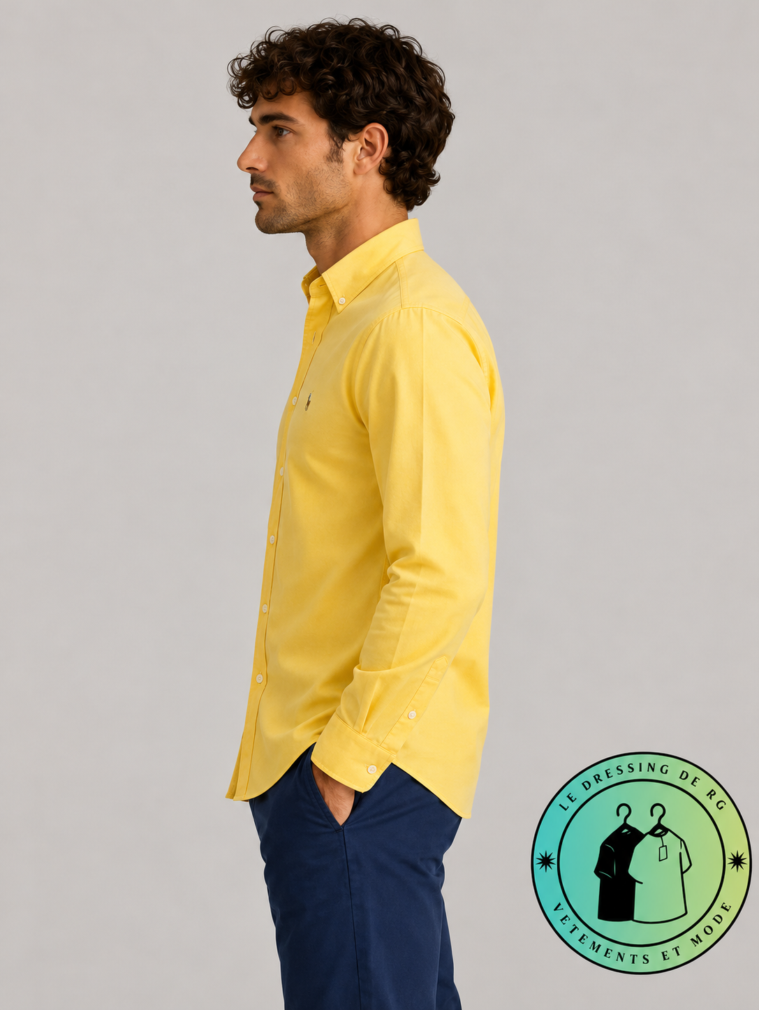 Chemise Oxford Slim Fit Jaune
