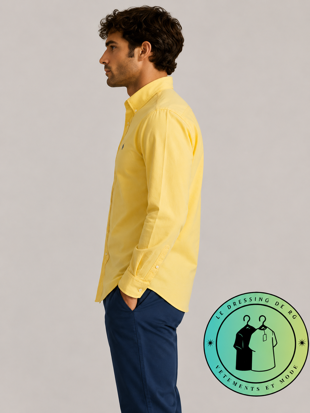 Chemise Oxford Slim Fit Jaune