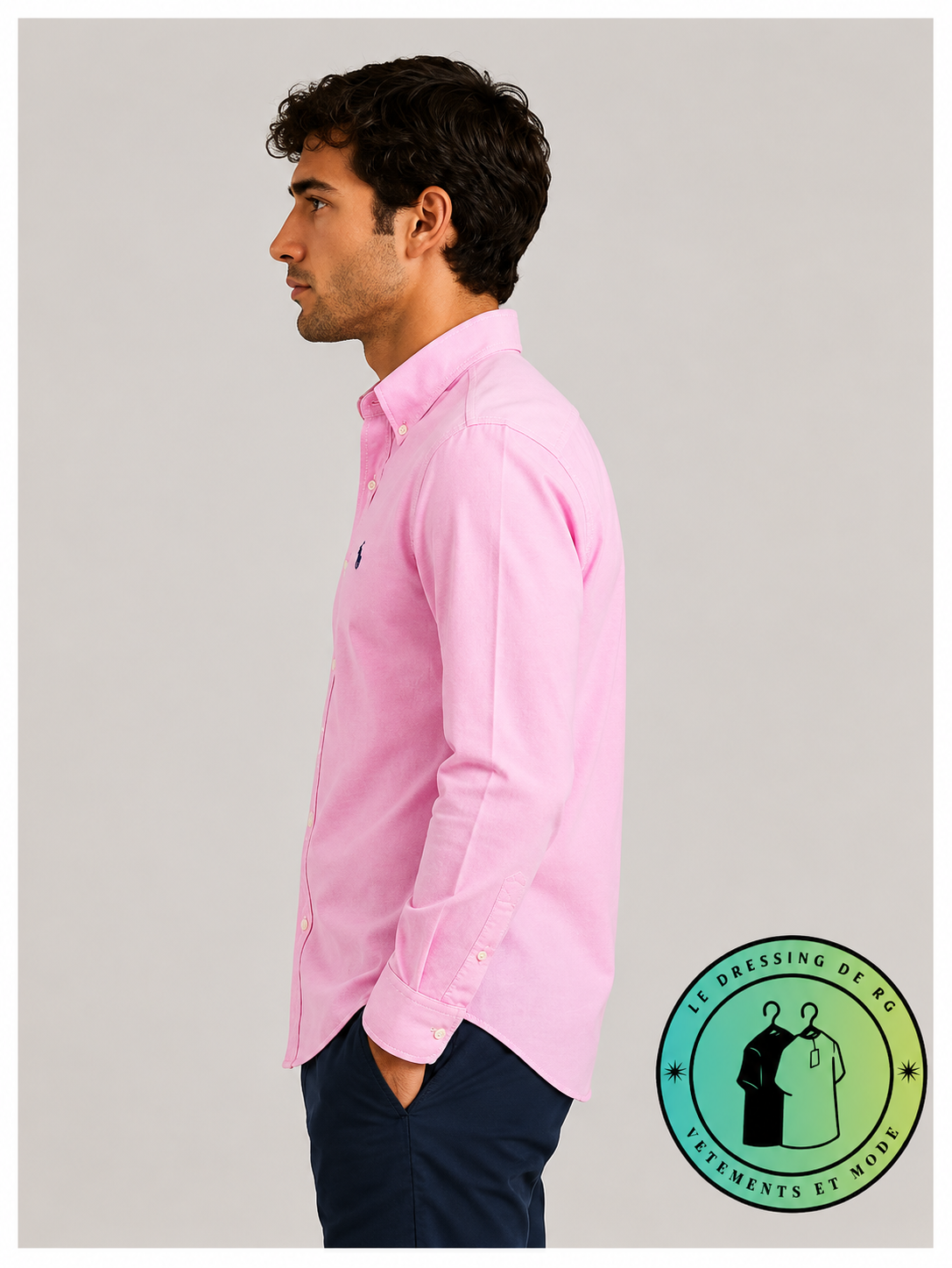 Chemise Polo Ralph Lauren en maille légère de coton piqué Rose