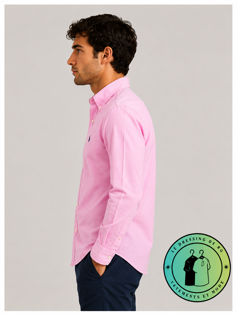 Chemise Polo Ralph Lauren en maille légère de coton piqué Rose
