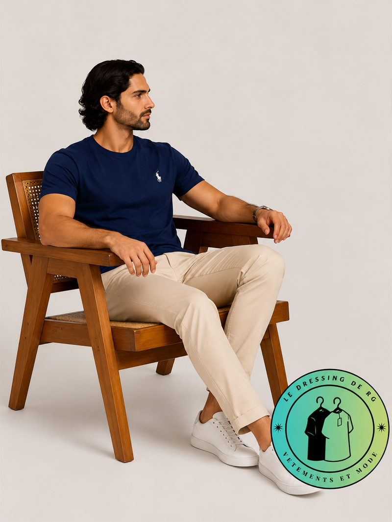 T-shirt Polo Ralph Lauren Classic Fit Logo Bleu Marine - Newport Navy