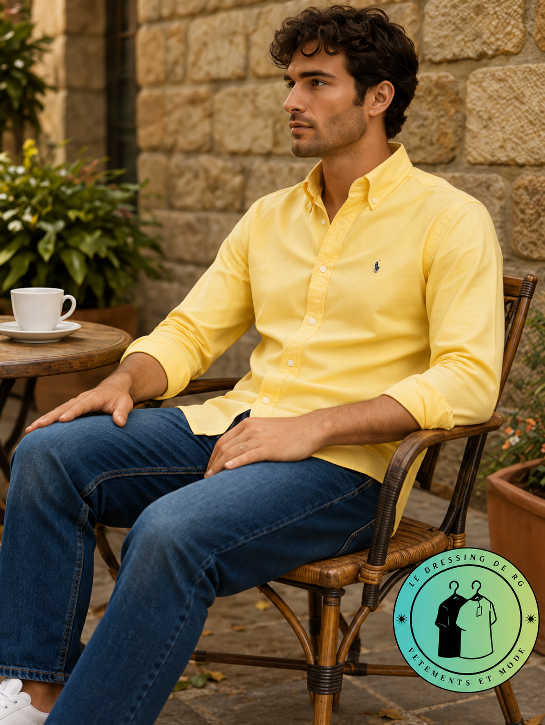 Chemise Oxford Slim Fit Jaune