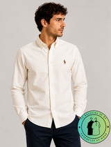 Chemise Polo Ralph Lauren en maille légère de coton piqué Crème