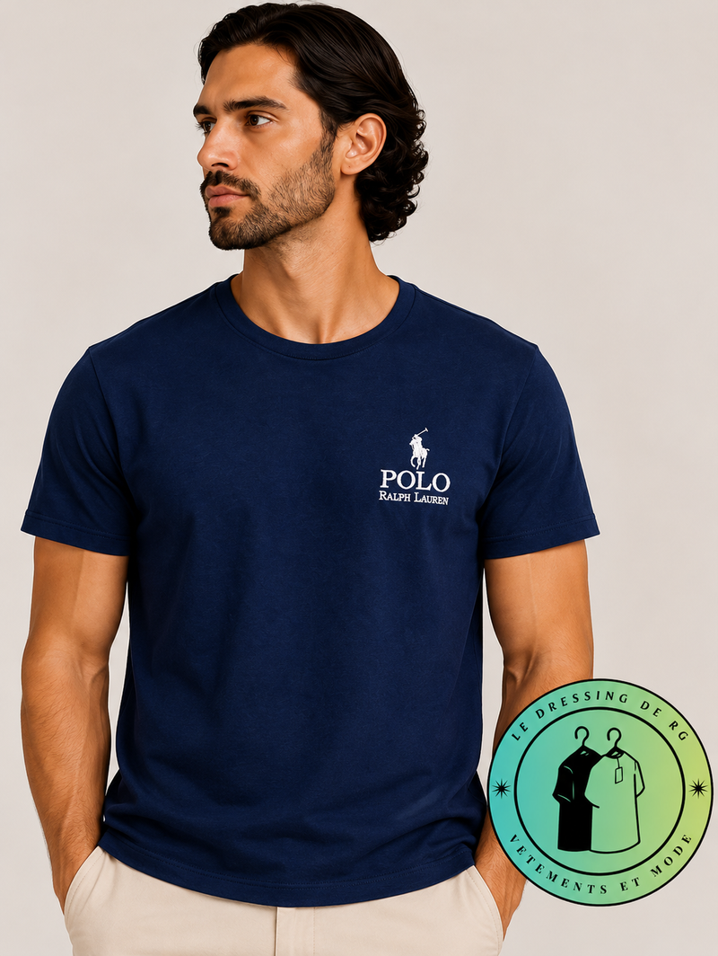 T-shirt Polo Ralph Lauren Classic Fit Logo Bleu Marine - Newport Navy