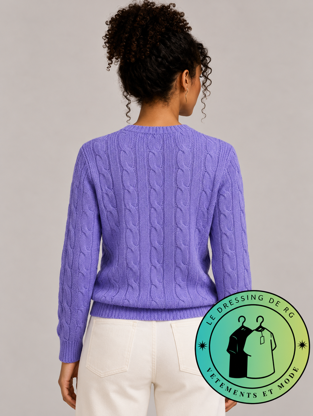 Polo Ralph Lauren   Pull pour homme en coton méché torsadé – Violet