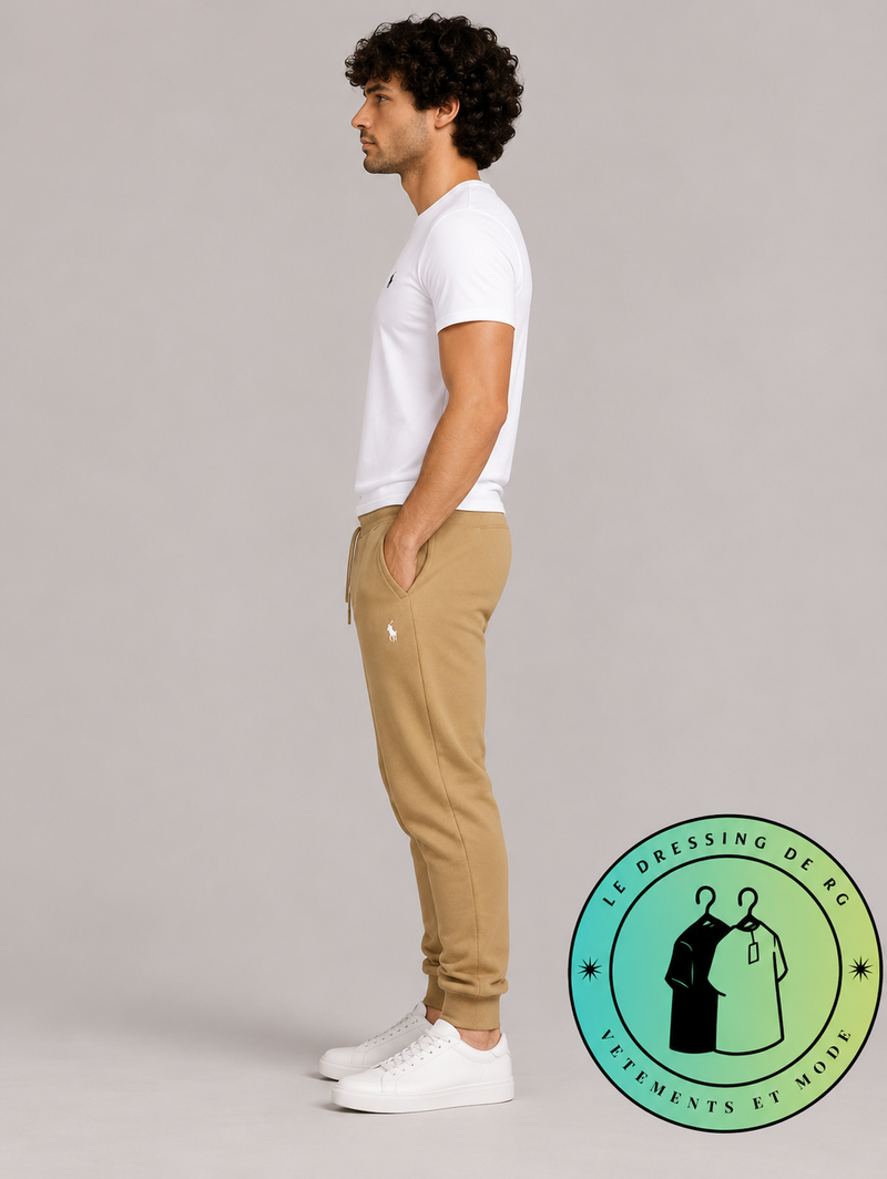 Polo Ralph Lauren   Pantalon de jogging en maille double Marron Clair