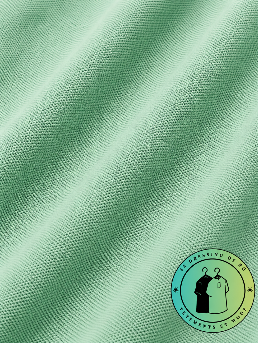 Polo en jacquard piqué Vert Menthe