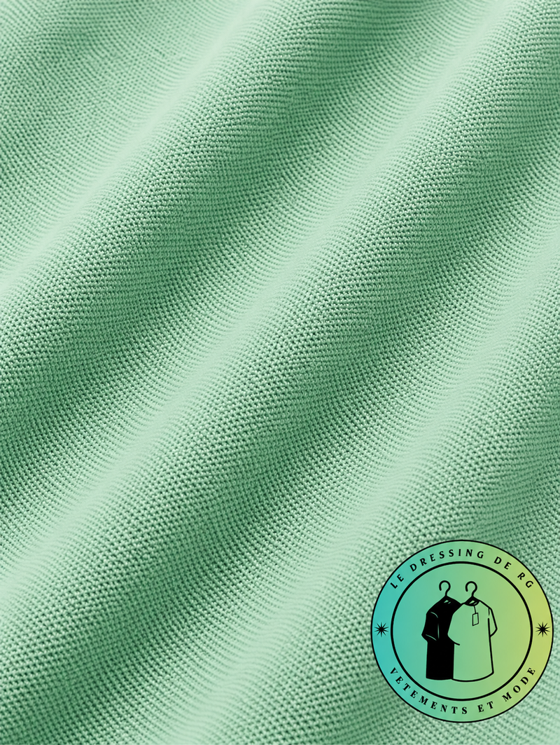 Polo en jacquard piqué Vert Menthe