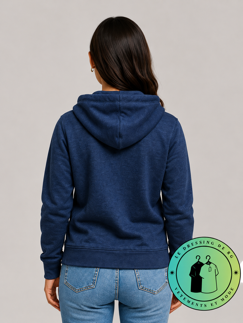 Polo Ralph Lauren   Sweat à capuche zippé en maille double Bleu Marine
