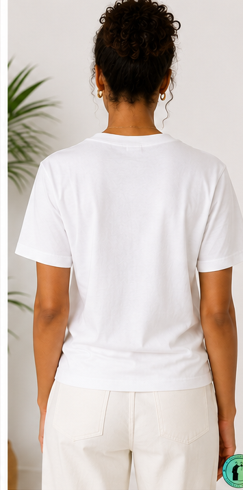 T-shirt en coton Ami de Cœur Blanc Cœur Noir